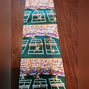 Alynn Neckware Tennis Courts Silk Tie